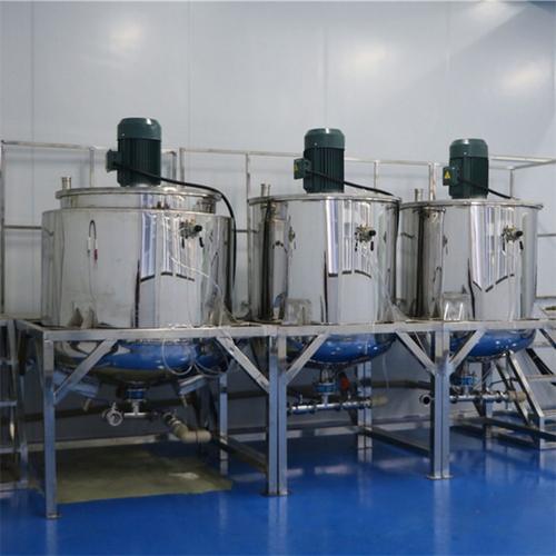 500L不锈钢搅拌机搅拌桶食品双层加热搅拌罐1吨液体高速乳化罐