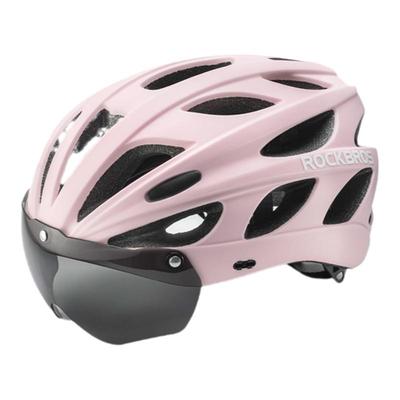 洛克兄弟自行车头盔带风镜透气