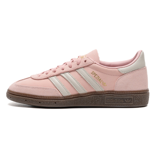 阿迪达斯三叶草粉色鞋子女鞋春季新款运动鞋复古休闲鞋低帮板鞋女