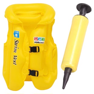 泳圈6岁3岁以上防侧翻儿童充气背心马甲浮力救生衣装备漂浮神器