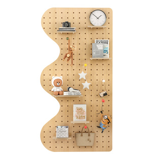 定制实木洞洞板墙上置物架墙面挂板入户玄关隔板收纳架墙壁展示架