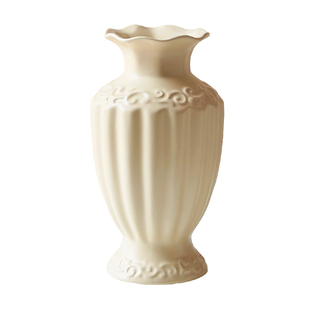 法式复古陶瓷花瓶摆件客厅餐桌插花水培鲜花高级感小众花器奶油风