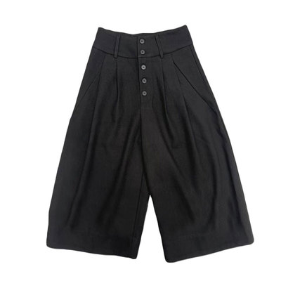 休闲慵懒风半拉链卫衣高腰阔腿八分裤两件套女秋冬减龄显瘦套装潮