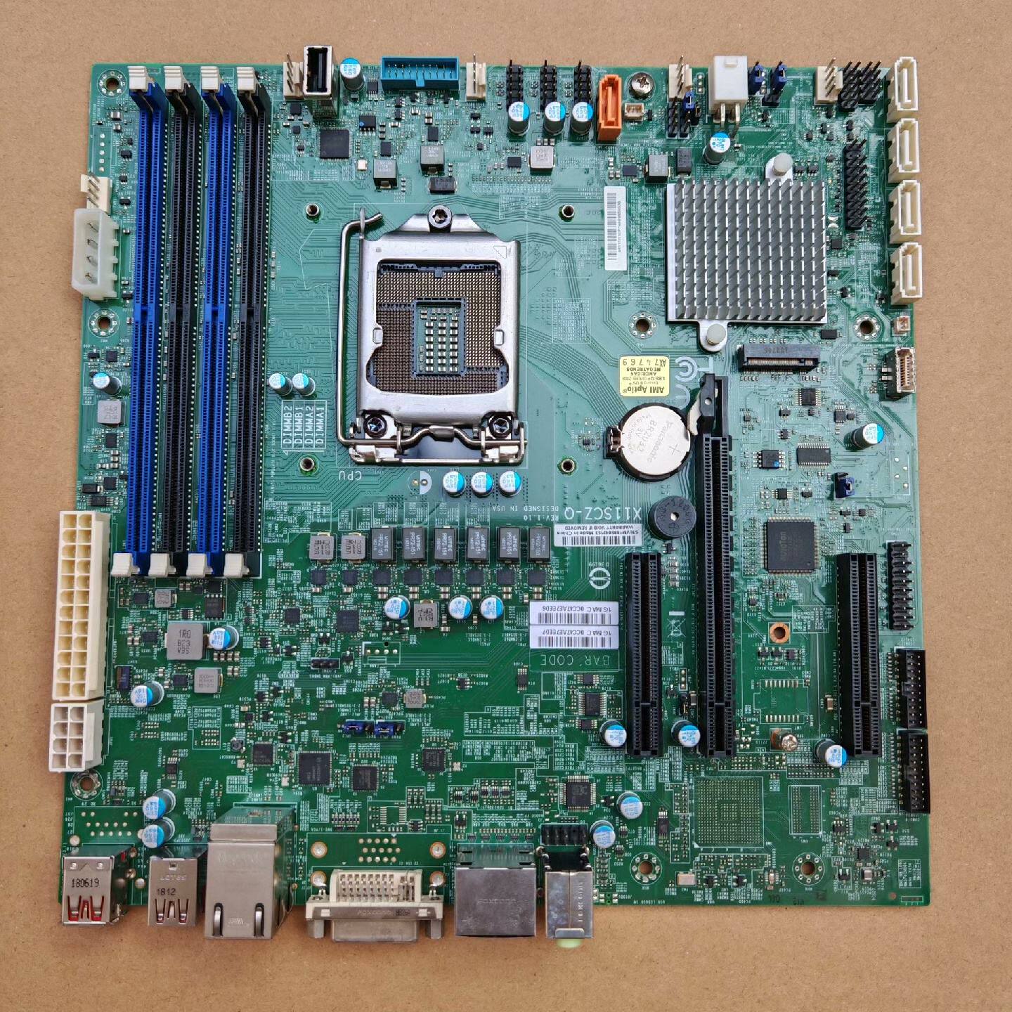 议价超微X11SCZQREV1.10工控机单路主板支持9代