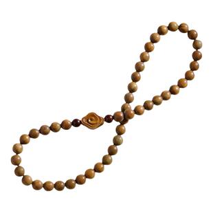 原创平步青云老绿檀佛珠手链木雕祥云款东方古风檀香木手串情侣款