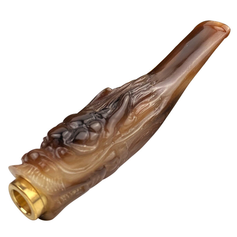 亿辉牛角烟嘴粗中细三用