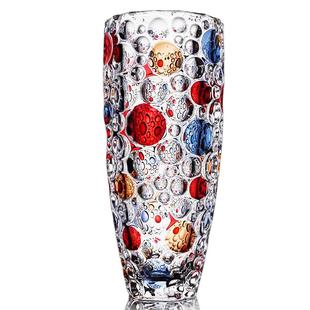 bohemia捷克进口水晶玻璃花瓶乔迁礼物欧式摆件富贵竹百合花瓶