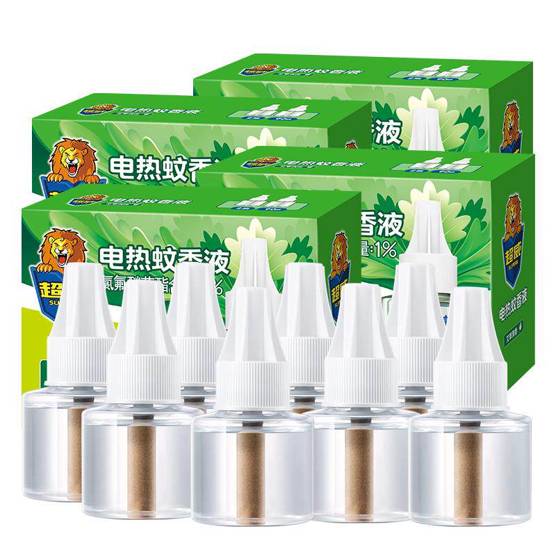 超威电热蚊香液家用插电式驱灭蚊水液体补充装清香型8瓶不含器