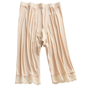 免穿内裤大码安全裤短裤6分螺纹棉加档防走光不卷边胖mm200斤5分