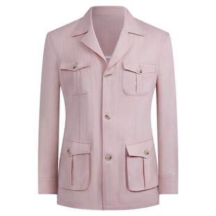 【砂洗天丝亚麻】平圆方中春秋薄款复古猎装夹克男士英式外套