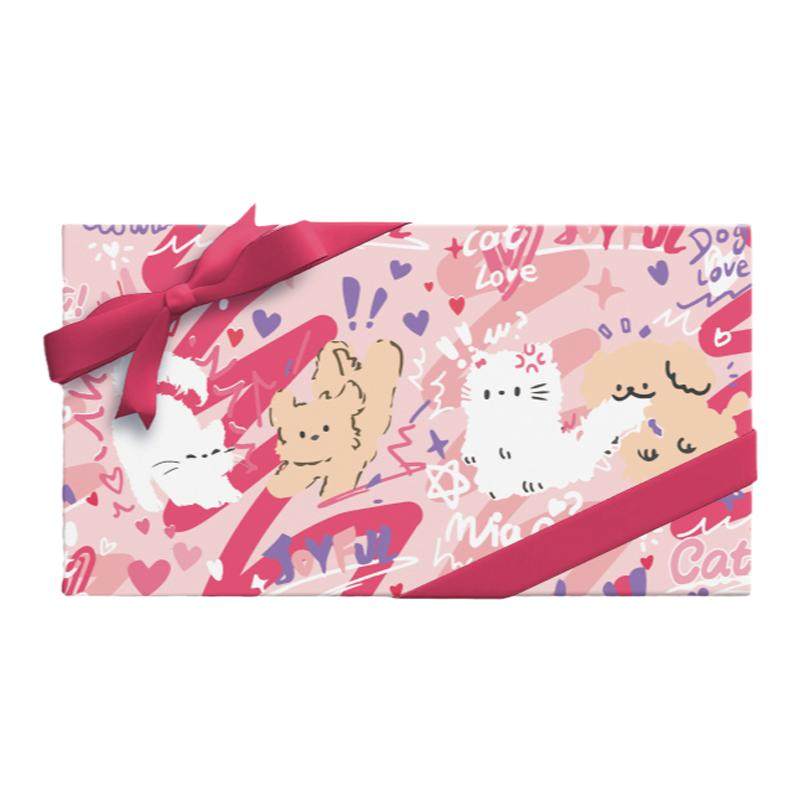 恋爱告急/猫猫狗狗情人节生日礼物包装纸礼品纸卡通可爱送女友