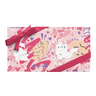 恋爱告急/猫猫狗狗情人节生日礼物包装纸礼品纸卡通可爱送女友