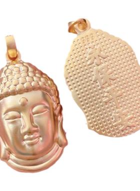 男女铜过水不掉色吊坠佛头观音