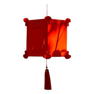 【春节灯笼】2025过年灯笼宣纸卡纸立体缕空挂件大红灯毛笔字创意手作DIY节日装饰喜庆流苏书法对联专用纸