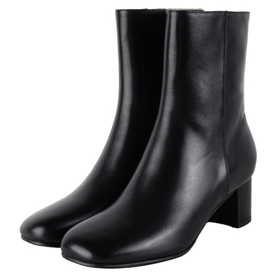 IORE理想矿石牛皮中跟方圆头短靴