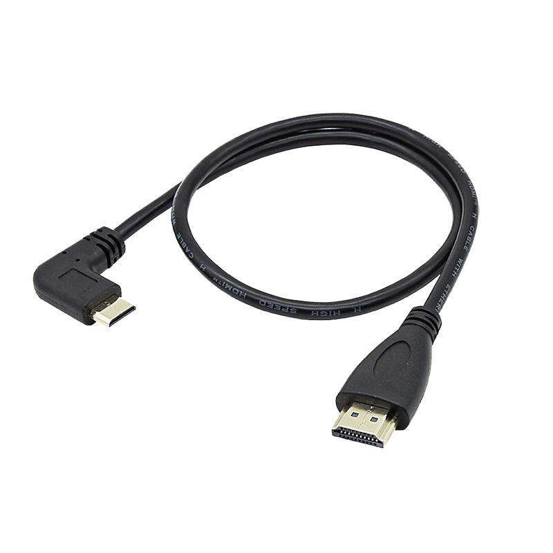 上下弯头miniHDMI转HDMI线迷你高清hdmi线1.4版像机平板小转大