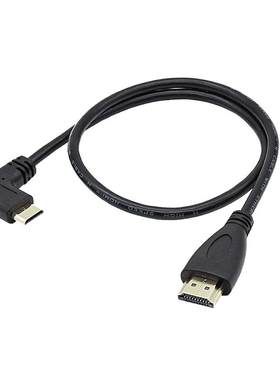 上下弯头miniHDMI转HDMI线迷你高清hdmi线1.4版像机平板小转大