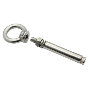 304不锈钢吊环膨胀螺丝带环带圈羊眼圈膨胀螺栓M6M8M10M12M16-M20