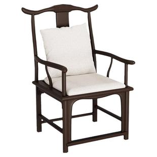 新中式靠背椅现代休闲椅商业办公洽谈椅子设计师实木餐椅组合白胚