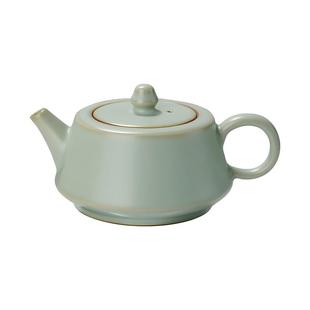 汝窑茶壶柱础壶泡茶壶单壶开片可养景德镇仿宋汝瓷复古青瓷冰裂釉