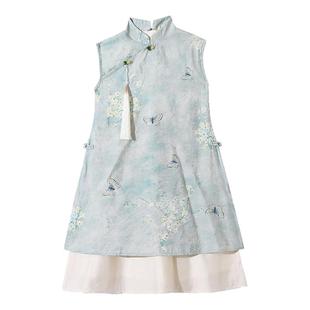 女童旗袍裙汉服连衣裙夏季2025新款儿童新中式改良小女孩国风裙子