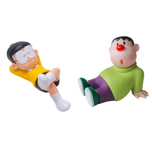 坐姿胖虎大雄汽车后备箱车屁股车尾油箱个性卡通公仔车载玩偶挂件