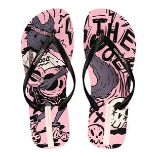 hotmarzz/黑玛人字拖鞋女夏外穿防滑夹脚夹板拖鞋洗澡海边沙滩鞋