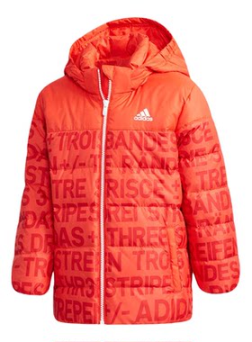 Adidas/阿迪达斯正品冬季新款儿童羽绒服短款连帽保暖外套DM7128