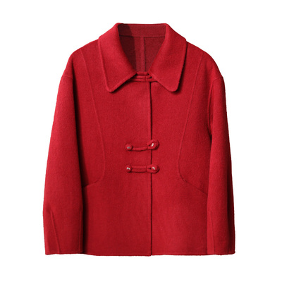 朵莹妈妈高端双面呢羊毛外套中年