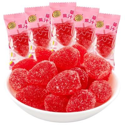 徐福记草莓果汁软糖500g散装水果味糖果儿童休闲零食qq糖橡皮糖