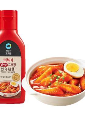 清净园炒年糕酱300g瓶装韩式辣椒酱甜辣酱石锅拌饭酱韩国进口正宗