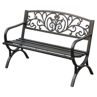 公园椅户外长椅庭院欧式双人椅子铁艺阳台休闲长凳家用别墅花园椅