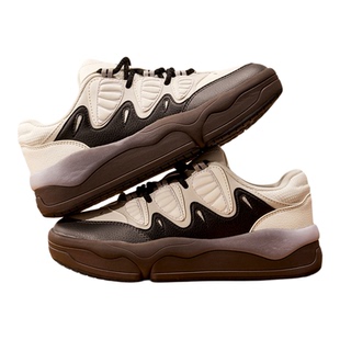 奶盖乔丹官方女鞋新款板鞋冬季黑棕厚底鞋子运动萝卜休闲鞋面包鞋