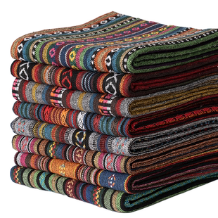 复古民族风布料波西米亚丽江面料手工布装饰布桌布酒吧云南风面料