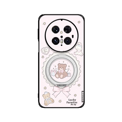 MASFEIL × 天使小熊适用华为Mate80Promax手机壳mt70新款Pura70磁吸支点mate60por支架Ho5全包高级感女p80