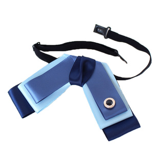 领花女职业银行领结头花套装建行电信衬衣员工行空姐领饰蓝色配饰