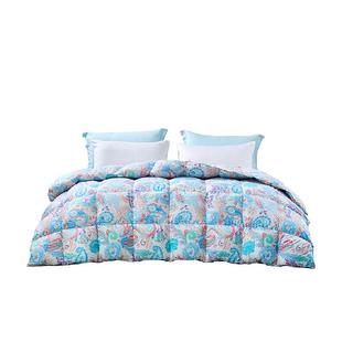 富安娜被子羽绒被四季被冬厚被单双人被芯春秋被加厚保暖白鹅绒被