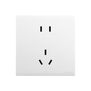 罗格朗开关插座面板二三插家用嵌入式墙壁电源五孔86型简悦陶瓷白