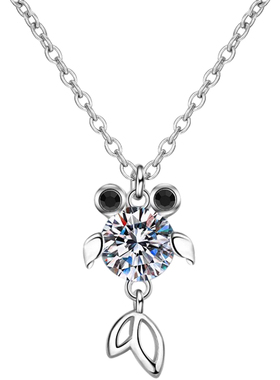 皇家莎莎925银好运锦鲤项链女精致仿水晶气质款吊坠高级感锁骨链