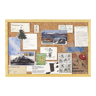 碎花ins风软木板照片墙留言板挂式家用创意公告栏钉板软木墙板书桌记事板展示板挂墙水松板图钉软木板告示板