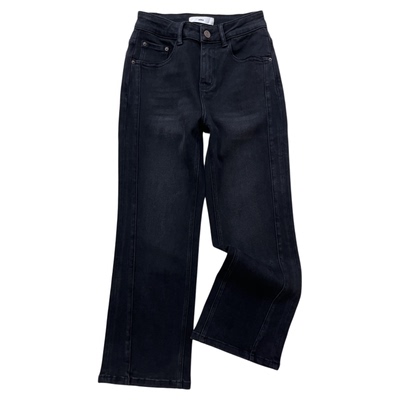 小四面弹个子加厚黑灰显瘦牛仔裤