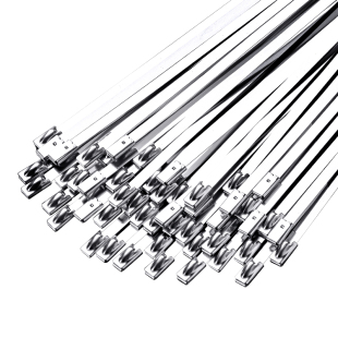 304不锈钢扎带自锁式4.6/7.9MM金属耐高温户外电线捆绑船用防腐蚀