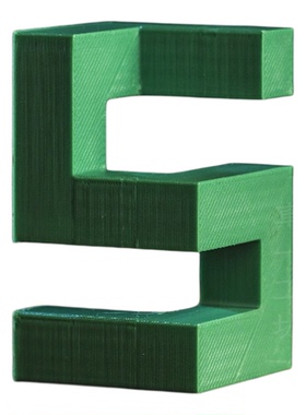 绿色立体英文3D打印字母