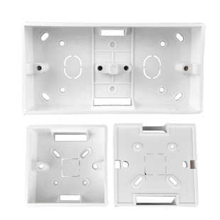 PVC阻燃明盒86型PVC阻燃明盒明装底盒开关插座明装安装盒接线盒