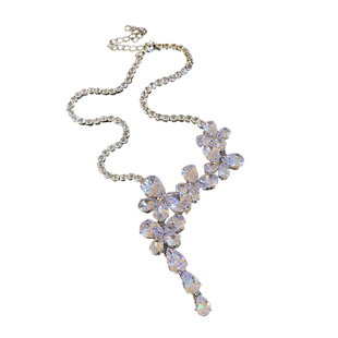 超闪锆石礼服项链配饰高级感轻奢小众新娘敬酒服配婚纱锁骨链颈链