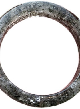 天然冰透墨绿云母手镯羽毛女