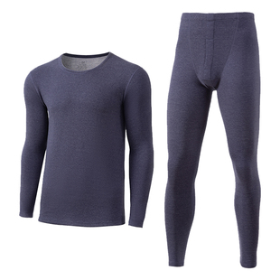 俞兆林男士保暖内衣套装加厚加绒德绒秋冬季男款发热打底秋衣秋裤