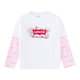 Levi's李维斯童装儿童长袖2026春季新款女童秋装女孩洋气t恤上衣
