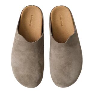 Epide Prefab Loafers反绒牛皮麂皮一脚蹬包头勃肯老钱风乐福拖鞋