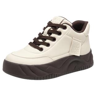 大东官方2026年超火的鞋子春季新款面包鞋白色厚底休闲鞋增高板鞋